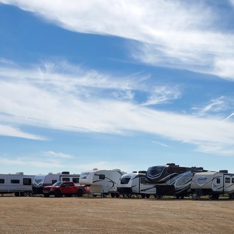 outdoor RV storage area