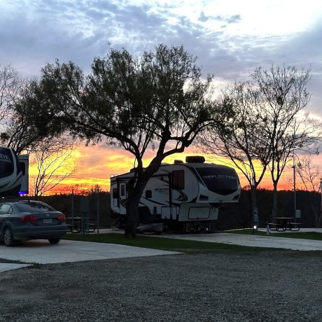 Sunset and RV site