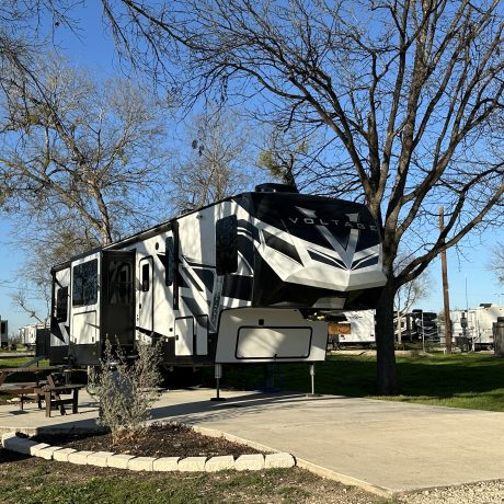 fifth wheel in RV site